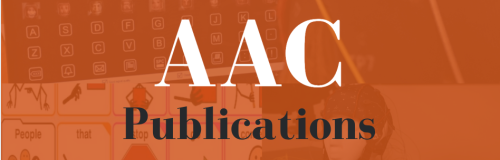 AAC lab logo that reads "AAC Publications" in white and grey lettering atop an orange background 