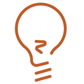lightbulb icon orange