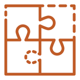 puzzle piece icon orange