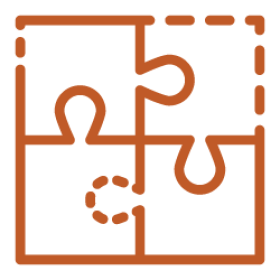 puzzle piece icon orange