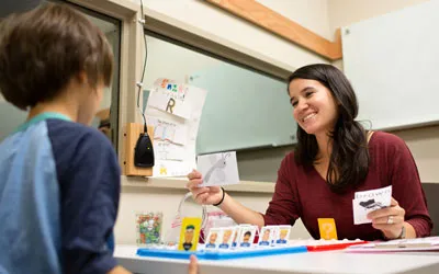 Speech therapy session