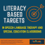 image reading literacy based targets in speech language therapy and special education classrooms with CL3 icon and paper citation