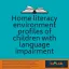 Image reading home literacy environment profiles of children with language impairment. Paper citation and CL3 lab logo at bottom of image.